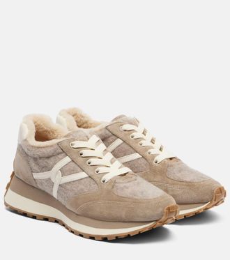 Veronica Beard Sneakers Valentina in pelle con suede