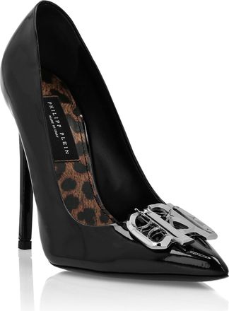 Philipp Plein Patent Leather High Heels Gothic Plein