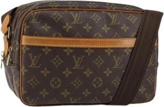 Louis Vuitton Pre-owned Vintage Canvas Cross Body Tas - Dames - Vintage Schoudertas - Bruin - ONE Size - Vintage