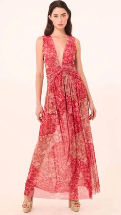 Misa Imani Maxi Dress In Patchwork Lace