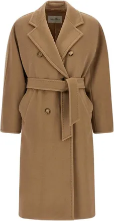 Max Mara Jassen, Dames, Beige, M, Wol, Madame - 101801 Icon Coat
