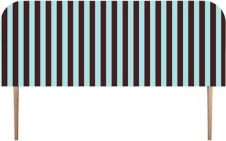 Really Nice Things Cabecero tapizado terciopelo a rayas 160x97cm