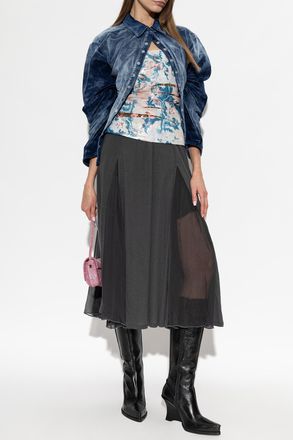 Diesel Skirt O-LONGREI, Womens, Grey