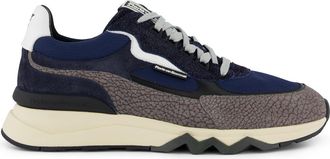 Floris Van Bommel Grijze geprinte sneaker Floris van Bommel leer