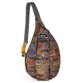 Kavu Mini Slingback Pack In Fish Tessellate