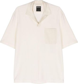 Ermenegildo Zegna terry-cloth polo shirt - men - Silk/Cotton - 46 - White