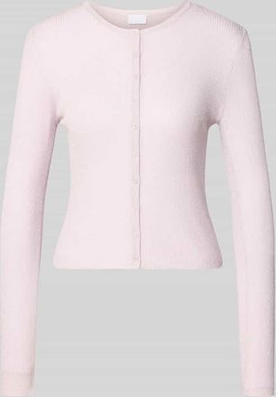 Jake*s Strickjacke aus Viskose-Mix in Hellrosa Melange, Gr&ouml;&szlig;e 32