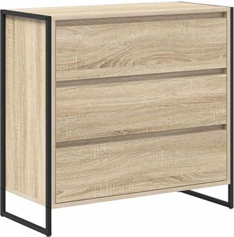 vidaXL Vitrina Con Caj&oacute;n Sonoma 79 X 36 X 75.5 Cm Madera Contrachapada Vidaxl