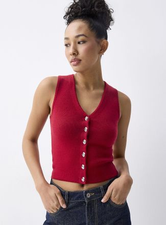 Twik Womens Silver buttons sweater vest