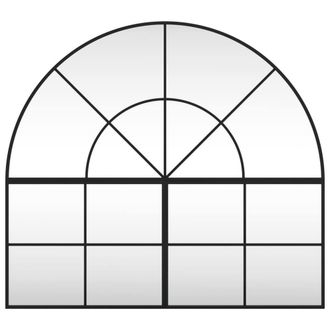 Berkfield Home Wall Mirror Black 100x90 cm Arch Iron