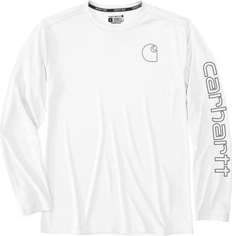 Carhartt Work in Progress Force Sun Defender Relaxed L/S Logo Longsleeve f&uuml;r Herren | wei&szlig;