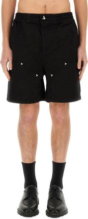 3.Paradis Straight Fit Twill Shorts With Functional Pockets