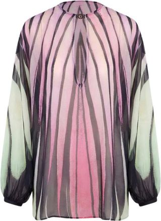 Roberto Cavalli Ray Of Paradise Print Kaftan - Dames - Blouses - Veelkleurig - M - Overhemden
