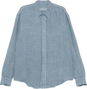 Costumein Eric Shirt - Heren - Casual Overhemden - Blauw - L - Katoen - Overhemden