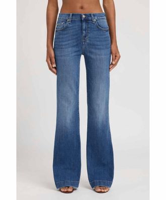7 For All Mankind Dojo Flared Jeans In Marsh