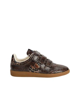 Isabel Marant Brown Printed Leather Sneakers