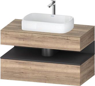 Duravit Duravit - Qatego Consola Mueble Bajo Lavabo, 1 Extra&iacute;ble, 1 Caj&oacute;n