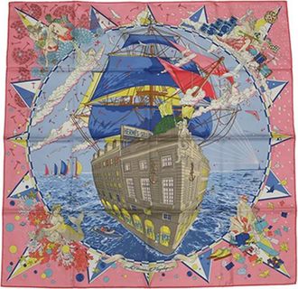 Herm&egrave;s Foulard 90 Flagship in seta 2024 - Rosa