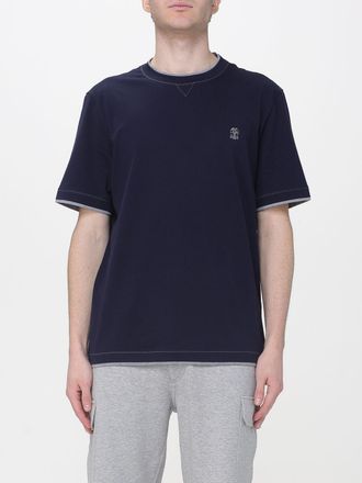 Brunello Cucinelli T-shirt in cotone con logo Brunello Cucinelli
