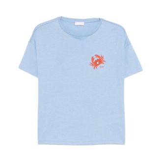 Liu Jo T-Shirts, female, Blue, Size: XS Cotton T-shirt with print