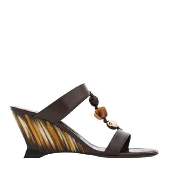 Ferragamo Ferragamo Beaded Strap Wedge Sandals