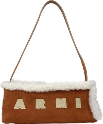 Marni Brown Leather Shoulder Womens Bag