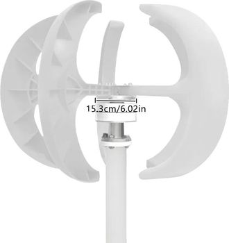 OEM Generador De Turbina E&oacute;lica, 600 W De Potencia, Dise&ntilde;o De 5 Palas, Eje Vertical, Forma De Linterna