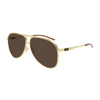 Gucci GG1677S002 Aviator Gold Frame Sunglasses - Gold