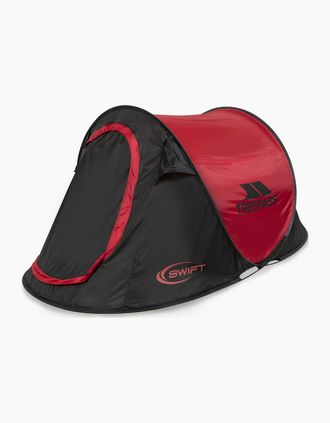Trespass Mens Trespass Swift2 Waterproof Two Person Pop Up Camping Tent - 245 x 145 x 100cm - Red - Size: ONE size