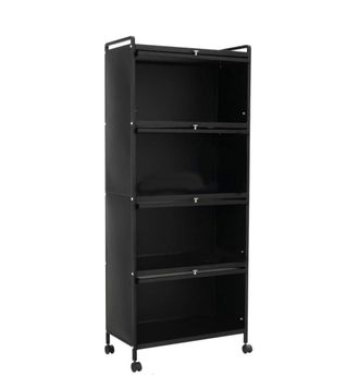 Giantex Estantes de almacenamiento de 5 pisos, metal negro 60x32x154cm