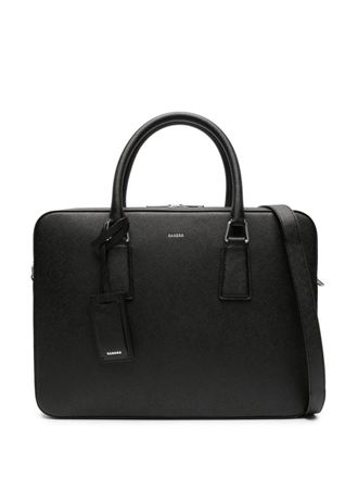 Sandro logo-print briefcase - men - Recycled Leather/Polyurethane/Polyester - One Size - Black