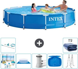 Intex Piscina Con Estructura Redonda - 366x76 Cm - 7-piezas S20445