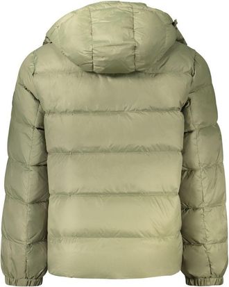Calvin Klein Nylon with Removable Hood Down Jacket - Green
