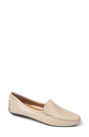 Patricia Green Jillian Snake Embossed Driving Shoe in Cream Snake Leather at Nordstrom, Size 6.5