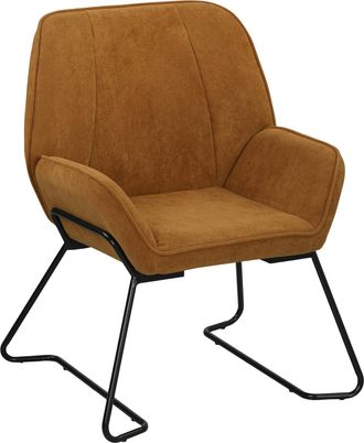 OEM Butaca De Sal&oacute;n Con Asiento Ancho Y Acolchado Tapizado En Terciopelo Patas De Metal Sill&oacute;n Para Sal&oacute;n Marr&oacute;n