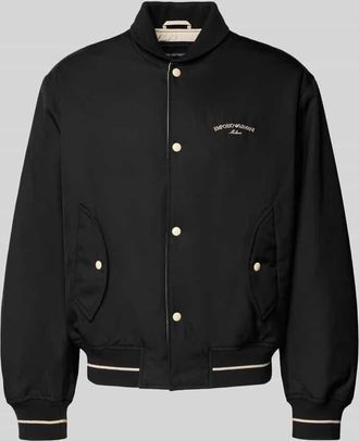 Emporio Armani Bomberjacke mit Stehkragen in Black, Größe 48