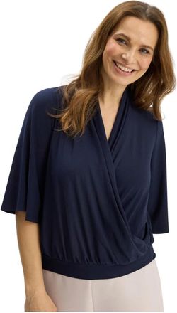 In Front Blouse - Dames - Blouses - Blauw - XL - Overhemden