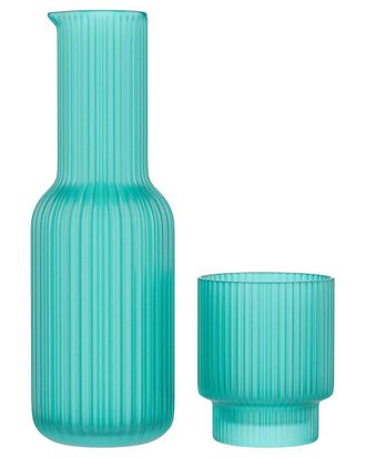 Fifth Avenue 2Pc Ribbed Carafe & Cup Set