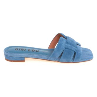 Bibi Lou Ciabattina flat intrecciata - female - Bibi Lou - Sliders - Blue - 8 UK - Shoes