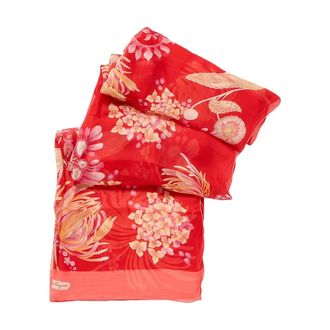 Ferragamo Silky Scarves, female, Multicolor, Size: ONE SIZE Floral Silk Scarf