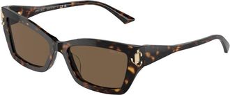 Jimmy Choo London Cat-Eye Zonnebril - Dames - Zonnebrillen - Bruin - 55 MM - Accessoires