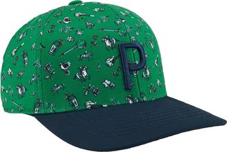 Puma golf Mens Superfecta P Tech Cap, Vine-White Glow, One Size