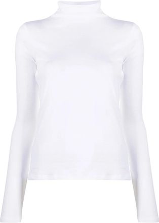 Vince Roll-neck Cotton Blouse