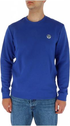 North Sails Blauwe Crew Neck Sweatshirt Alle Seizoenen - Heren - Sweatshirts - Blauw - 2XL - Katoen - Hoodies & sweatvesten