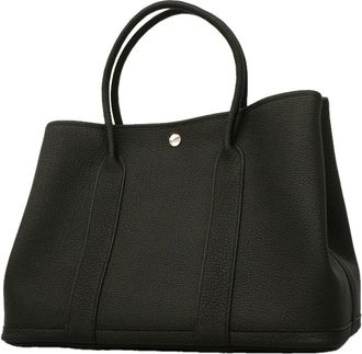 Herm&egrave;s Black Negonda Leather Tote Bag (Pre-Owned)