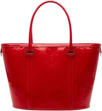 Dior Pre-owned Tote Bags, female, Red, Size: ONE SIZE Pre-owned Leather Tote