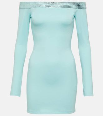 DAVID KOMA Crystal-embellished minidress