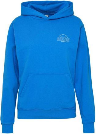 Sporty & Rich Cotton Hoodie - Dames - Hoodies - Blauw - S - Katoen - Hoodies & sweatvesten