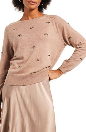 Nic+Zoe Hidden Gems Cotton Blend Sweater in Macaroon at Nordstrom Rack, Size X-Small
