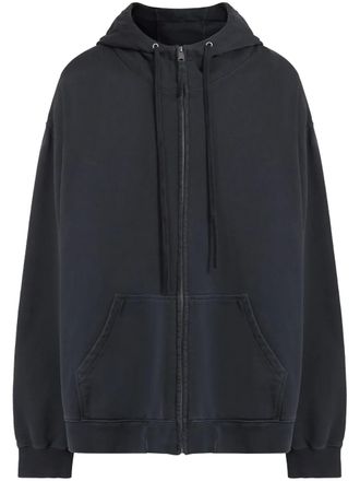Maison Margiela Hoodie met rits - Zwart